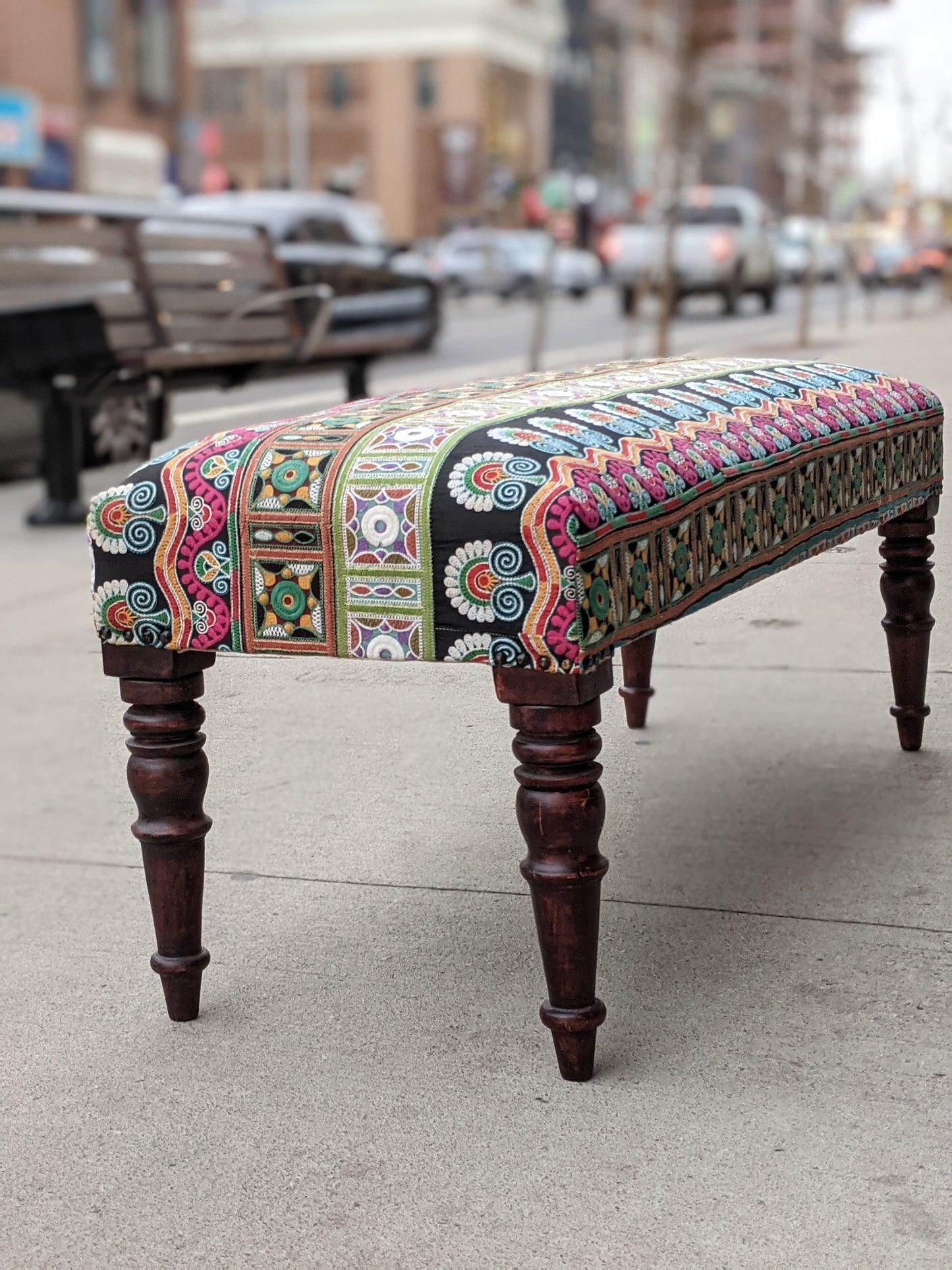 Embroidered Bench