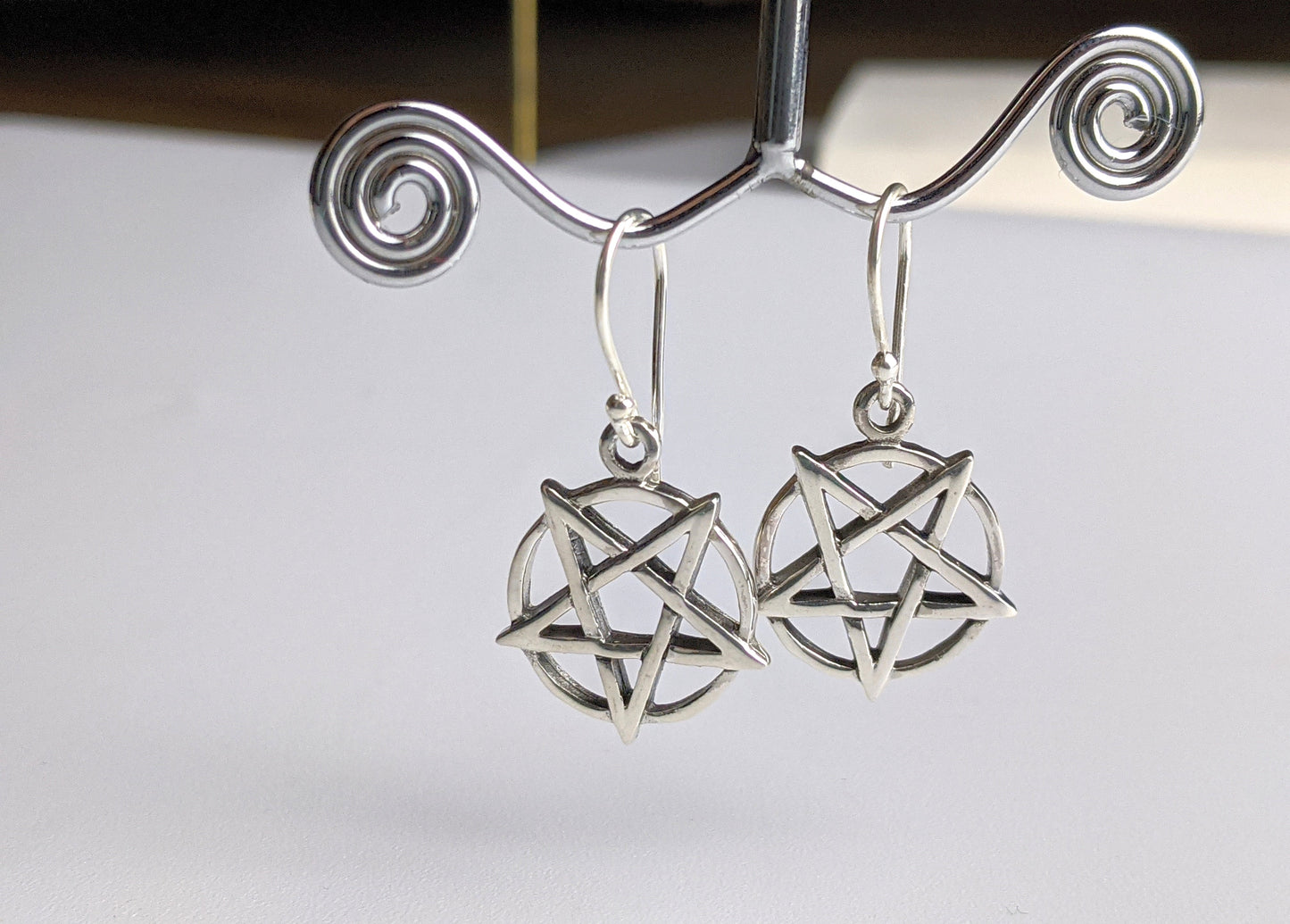 Pentagram Earrings Silver