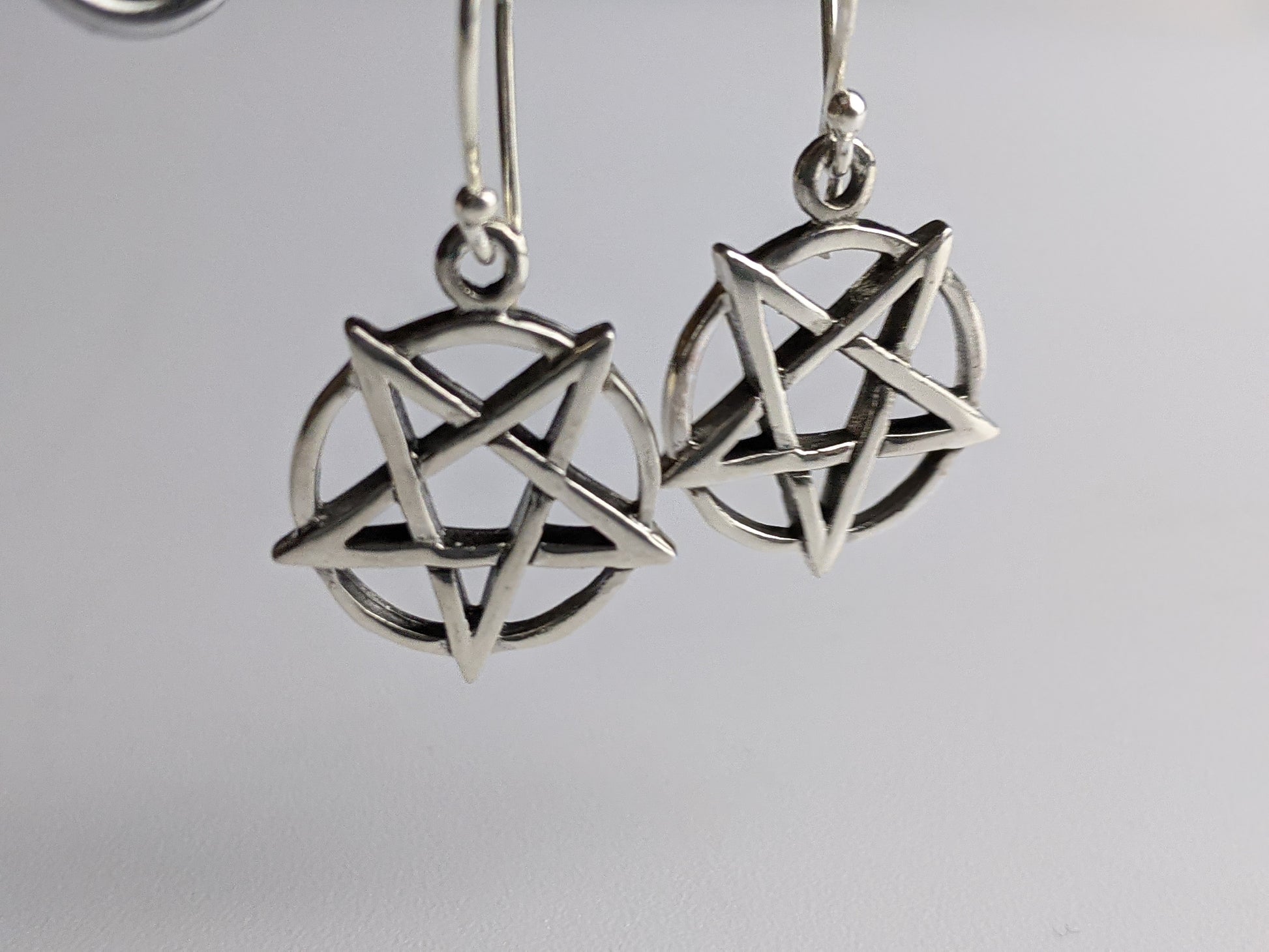 Pentagram Earrings Silver