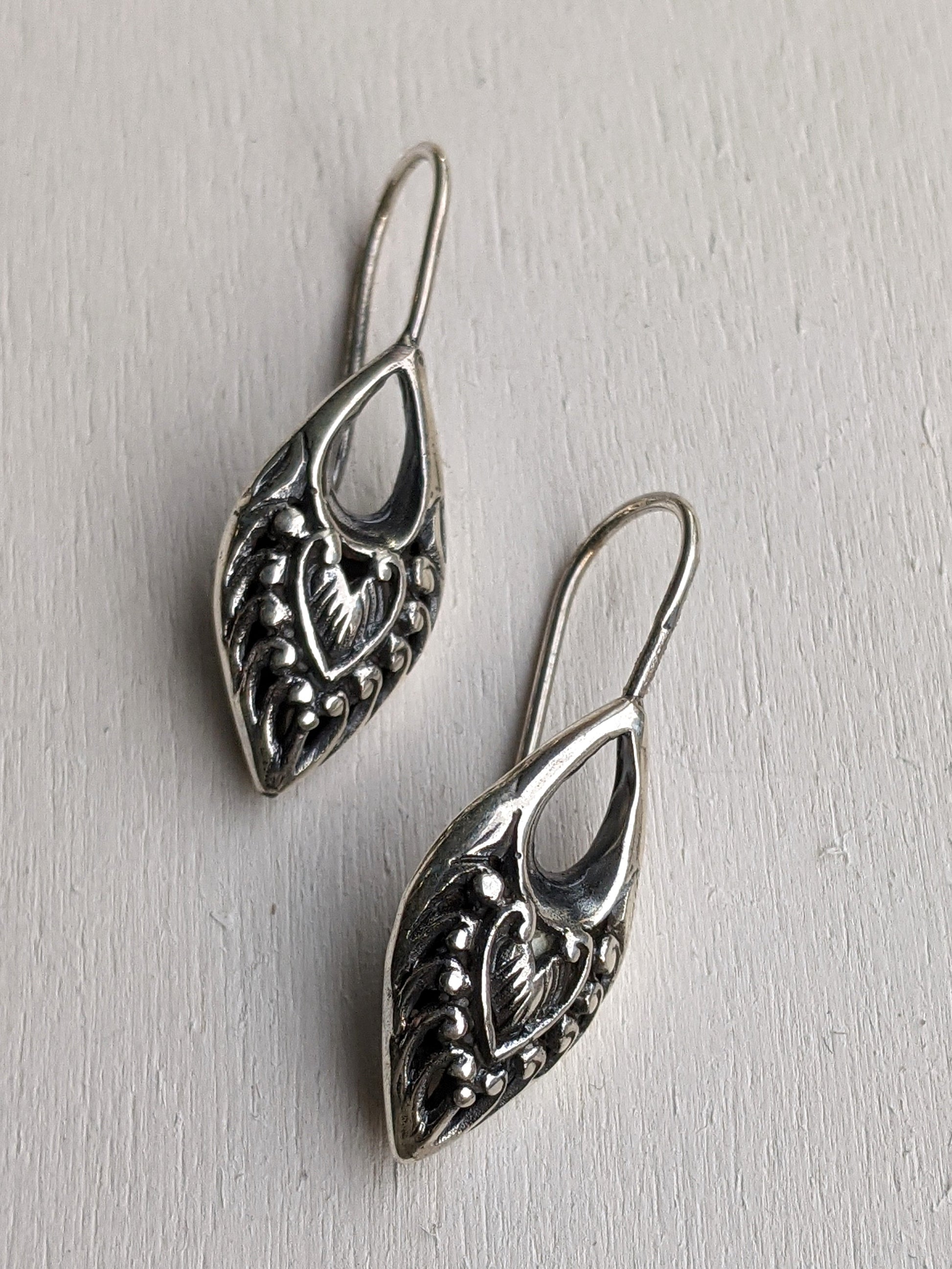 Silver Dagger Style earrings
