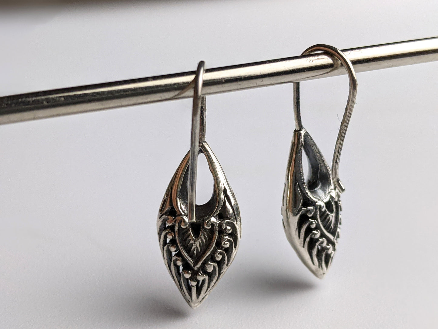 Silver Dagger Style earrings