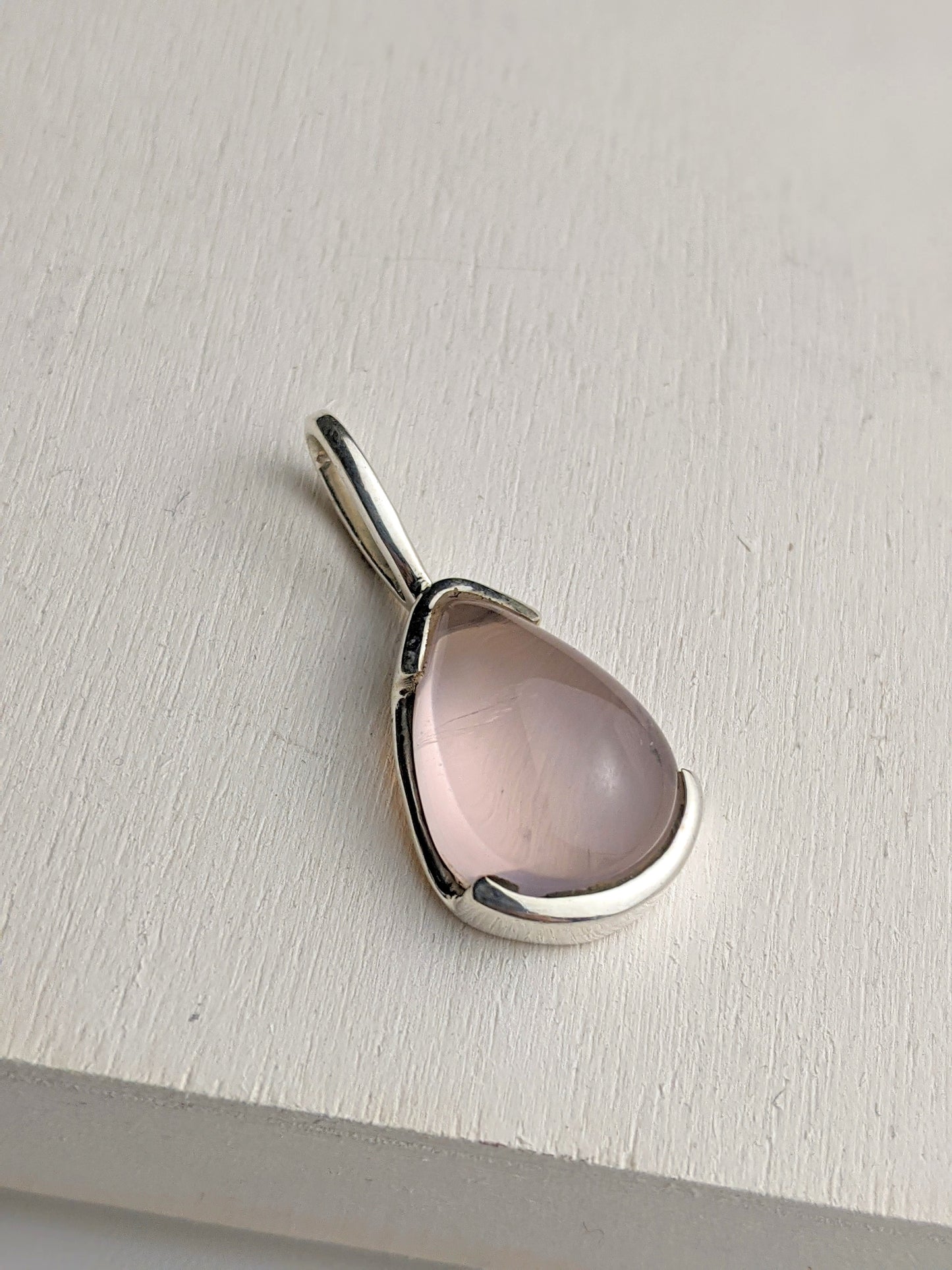 Rose Quartz Teardrop Pendant