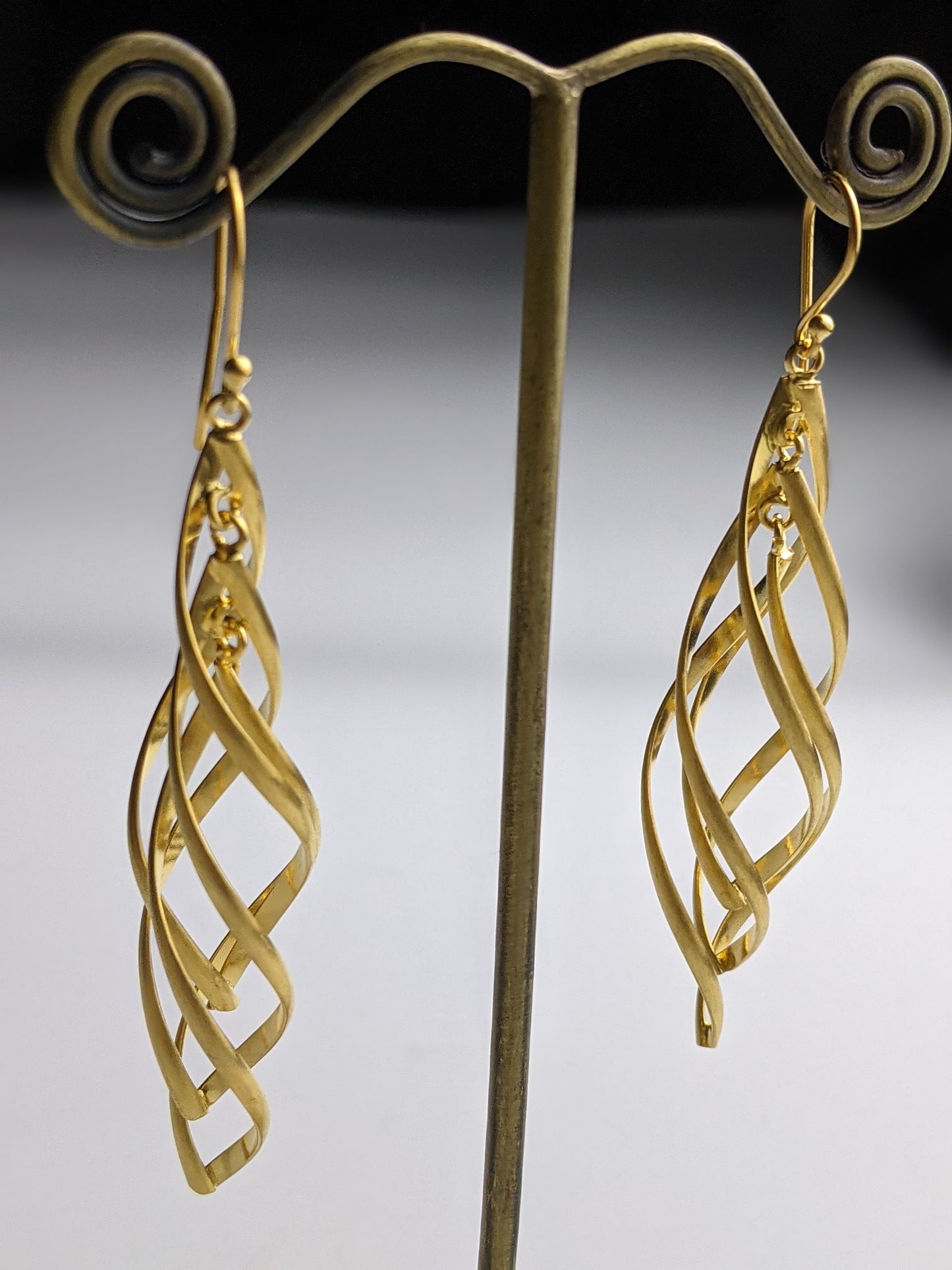 Spiral Dance Earrings- Gold Plated