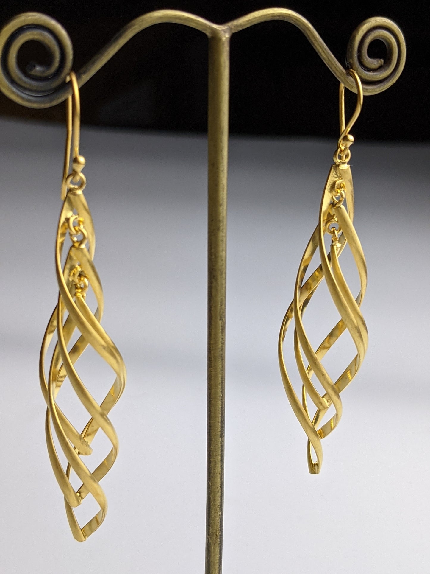 Spiral Dance Earrings- Gold Plated