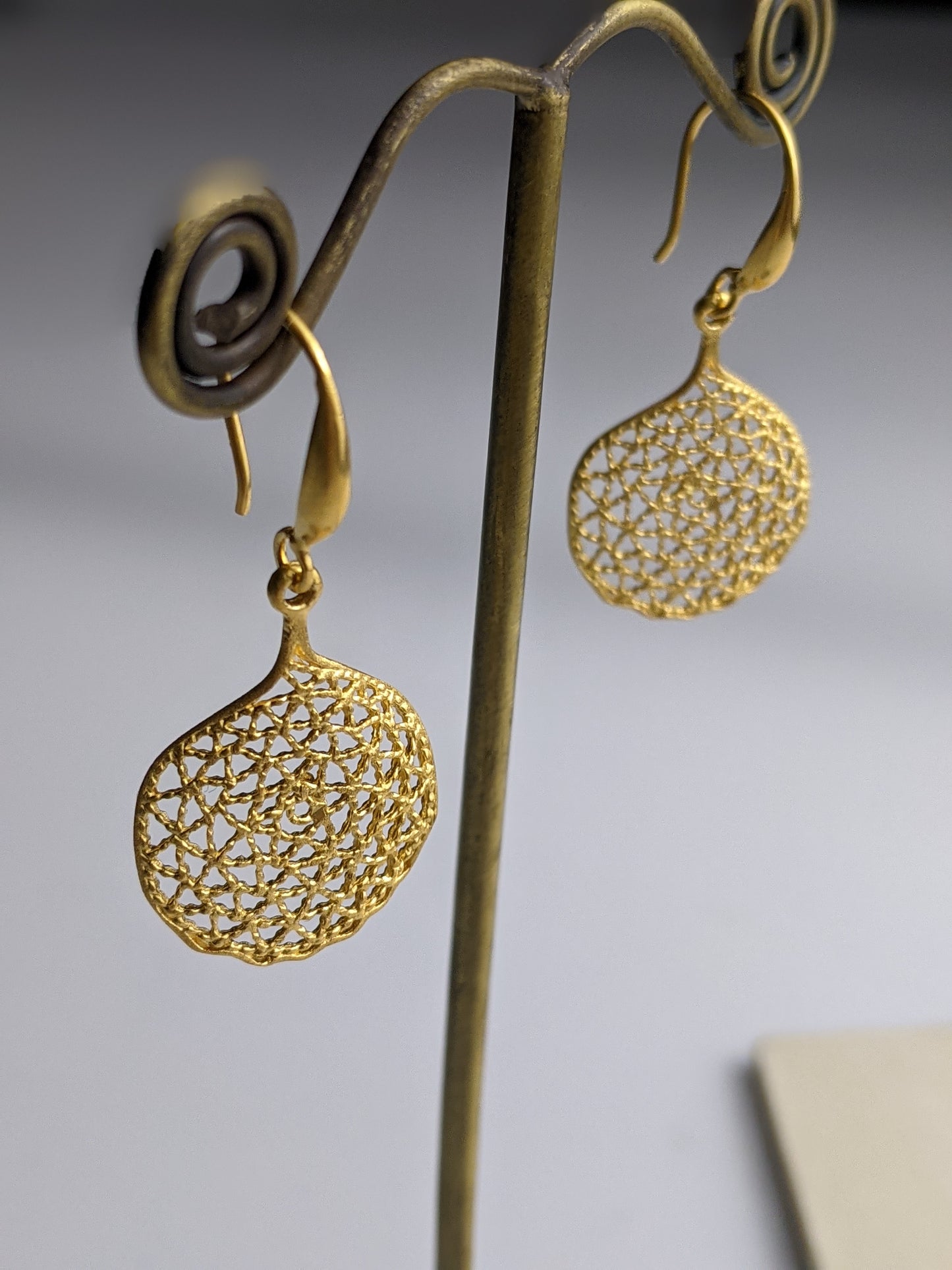 Golden Web Earrings