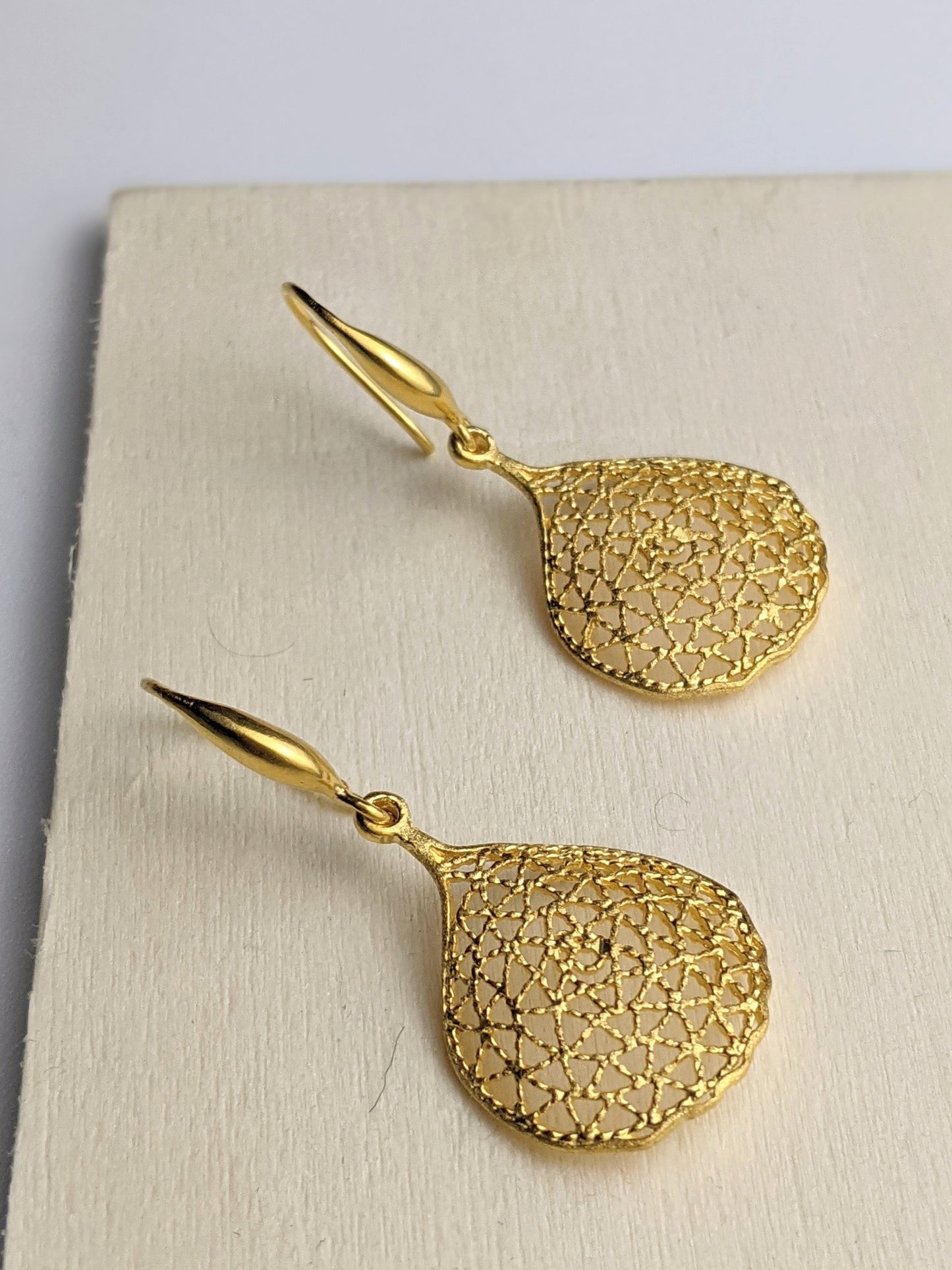 Golden Web Earrings
