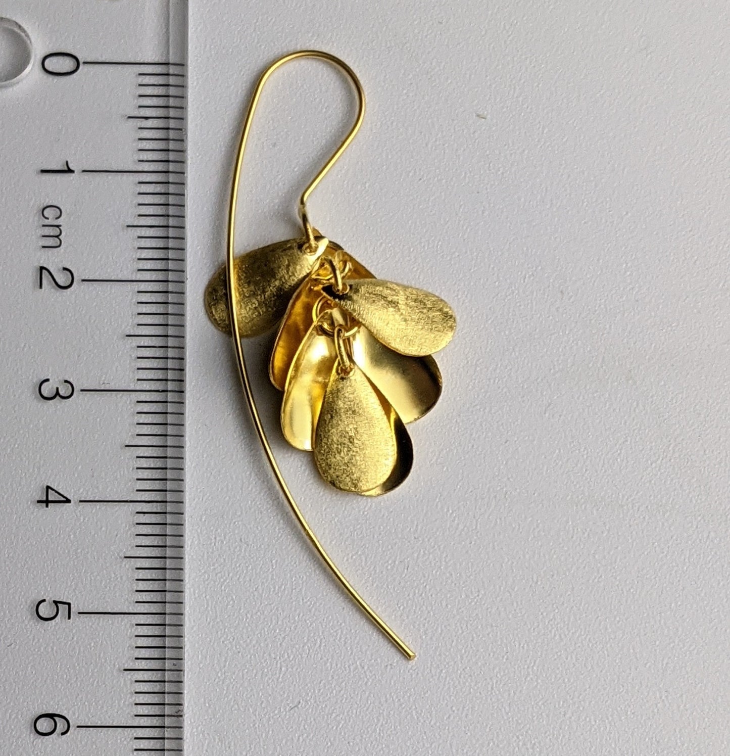 Golden Petal Cluster Earrings