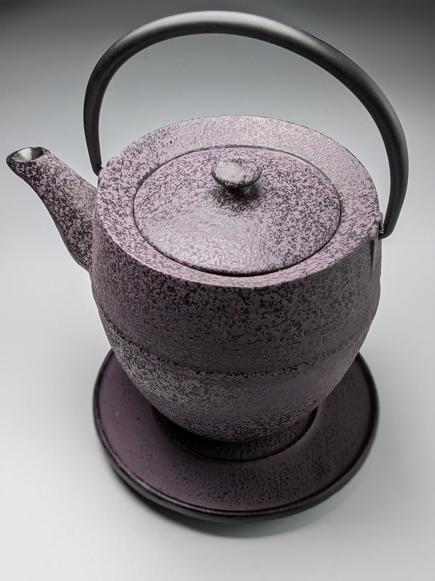 Cast Iron Teapot Set Purple