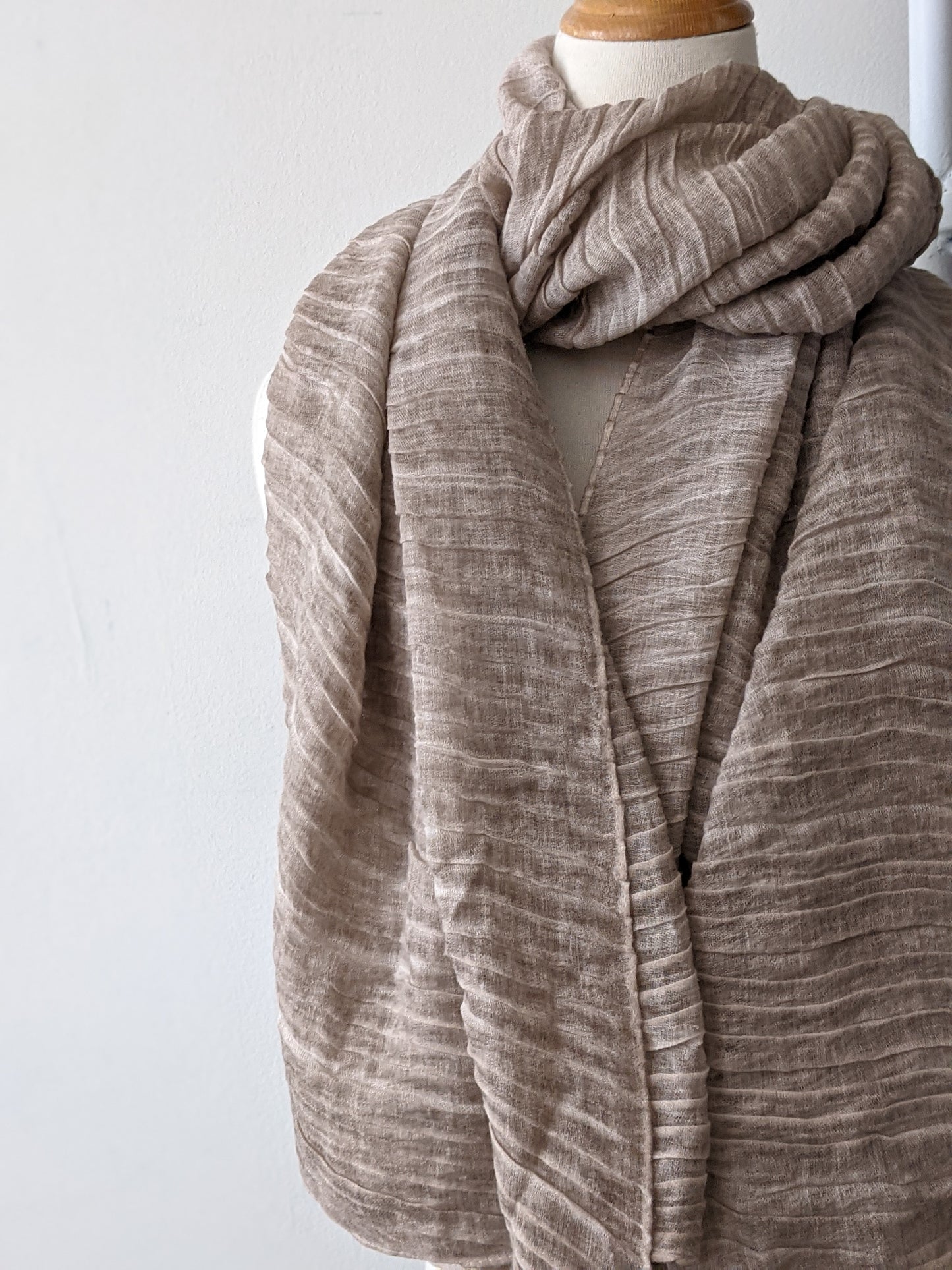 The Accordion Scarf- Taupe