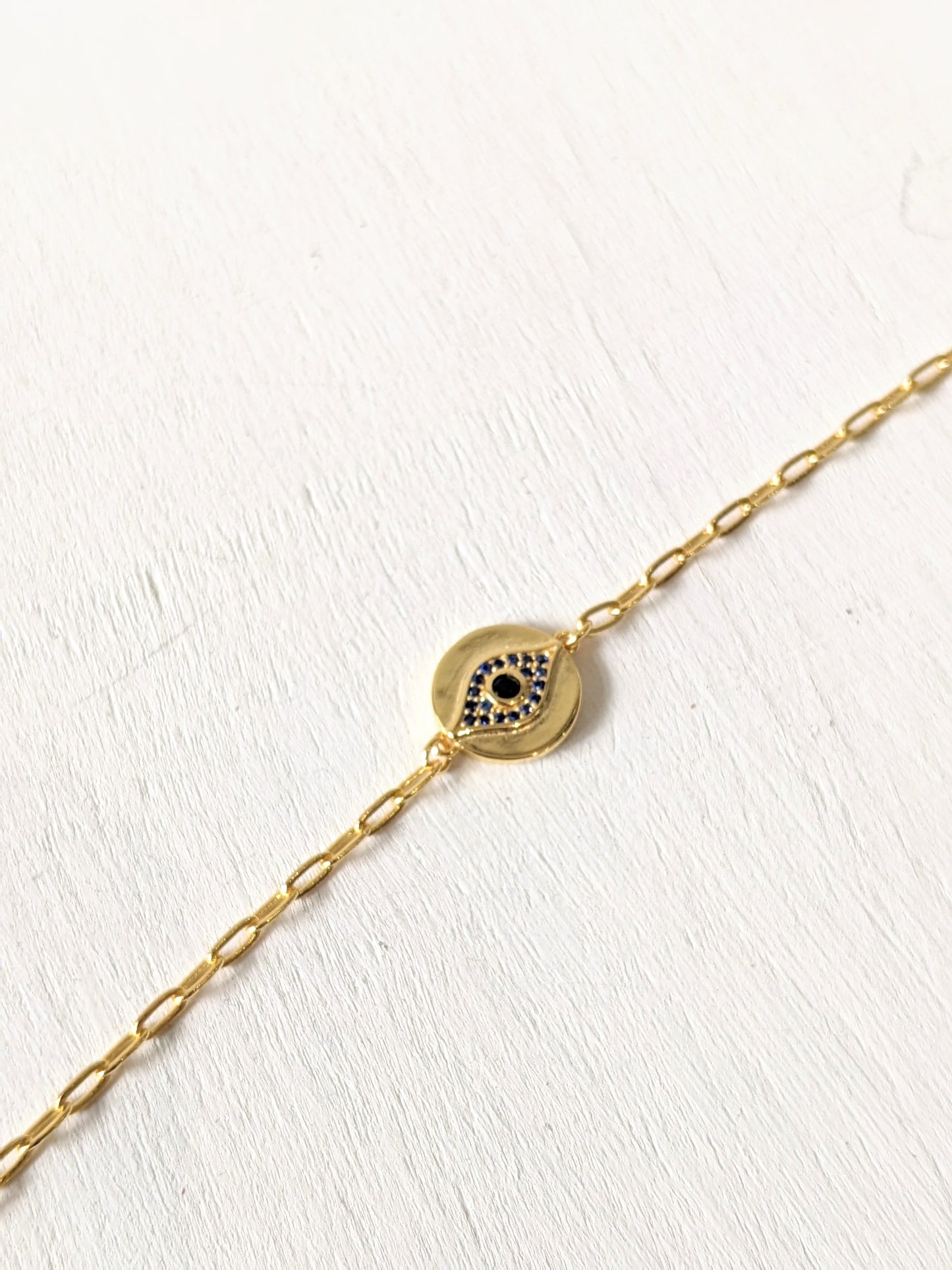 Gold Evil Eye Hand Bracelet