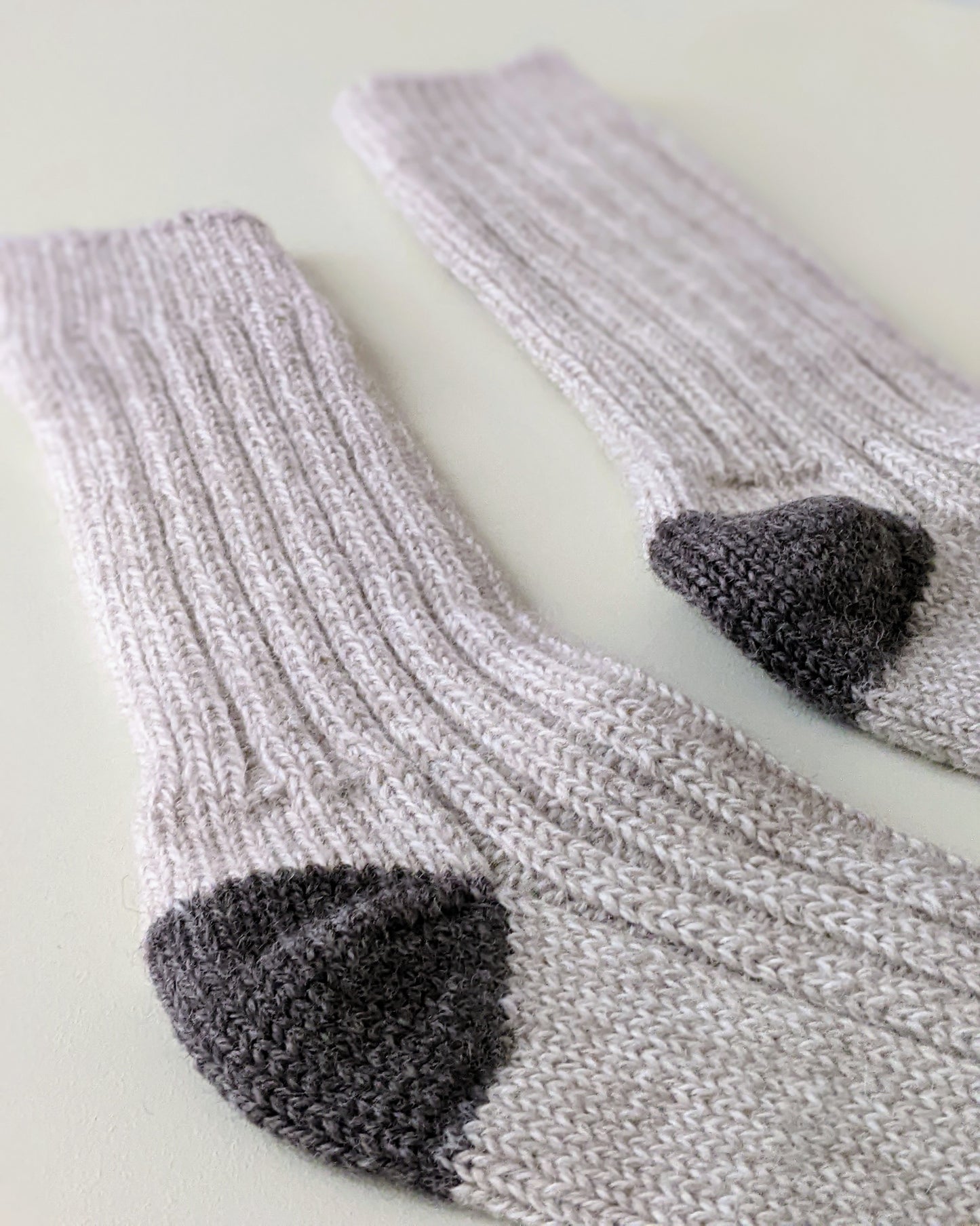 Men's Merino Wool Socks- Oatmeal/Brown