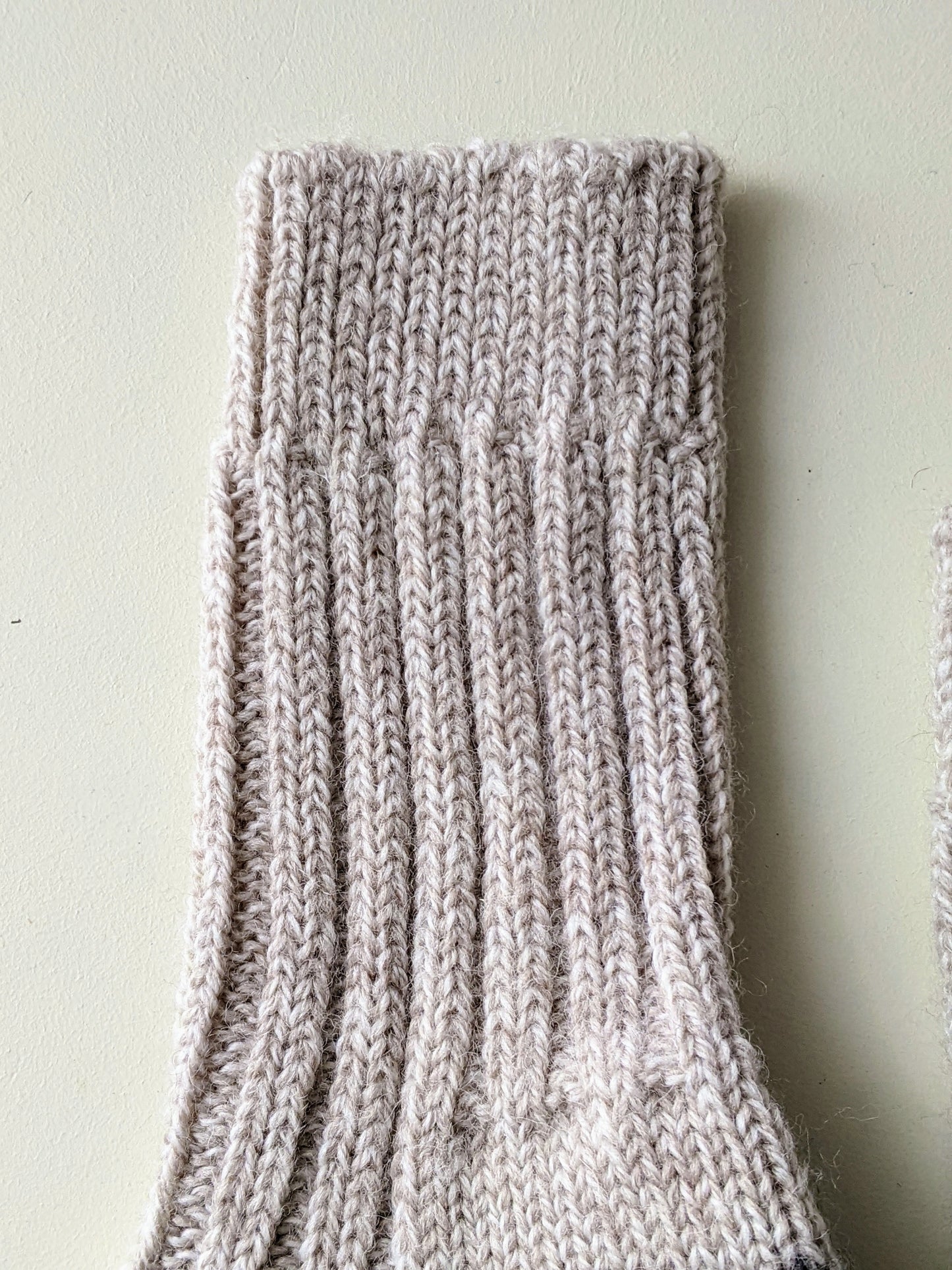 Ladies's Merino Wool Socks- Oatmeal/Brown