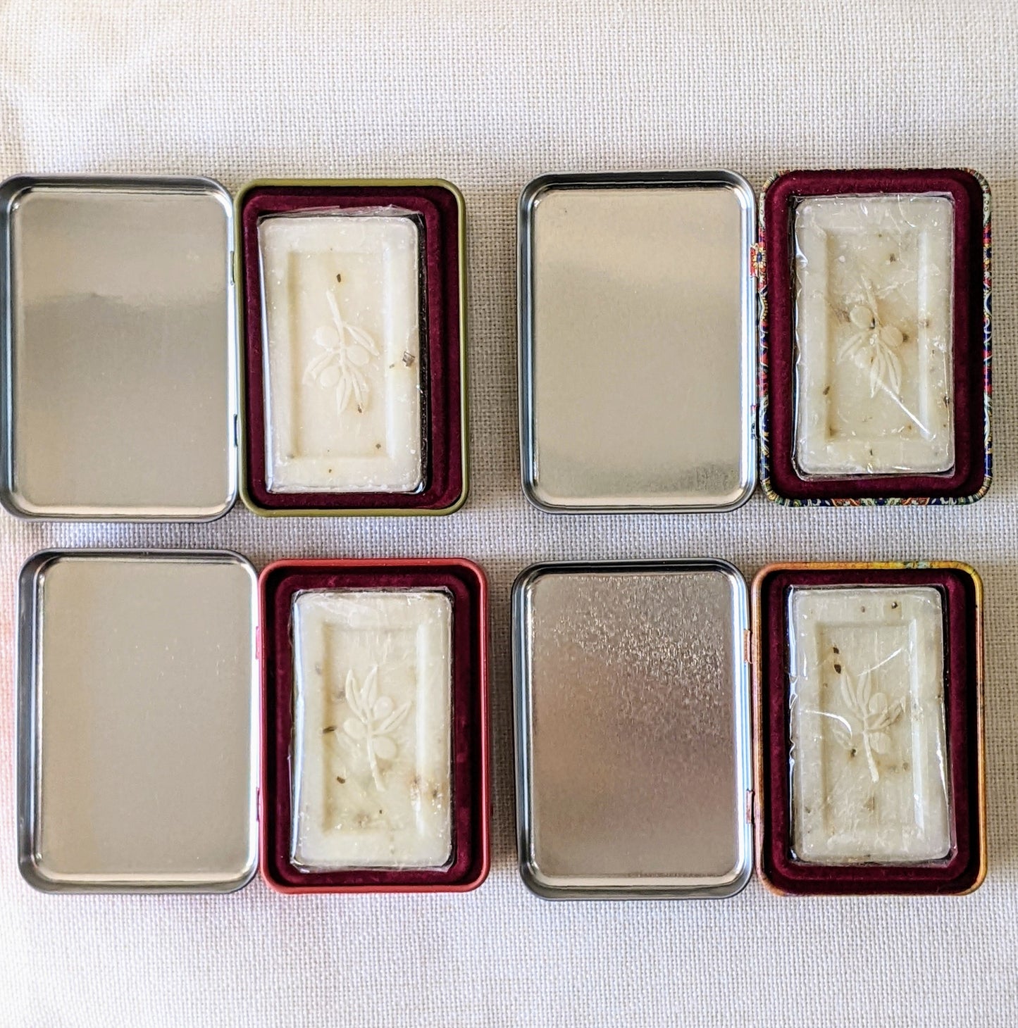 Olive Oil Soap in Mandala Metal Box