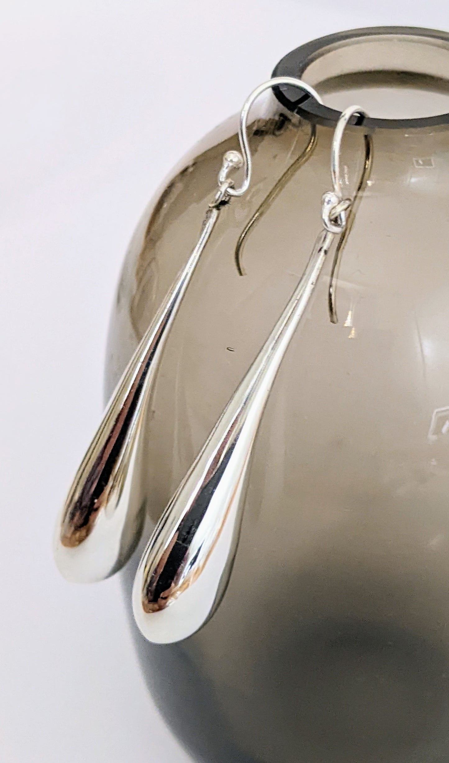 Caramel Silver Drop earring
