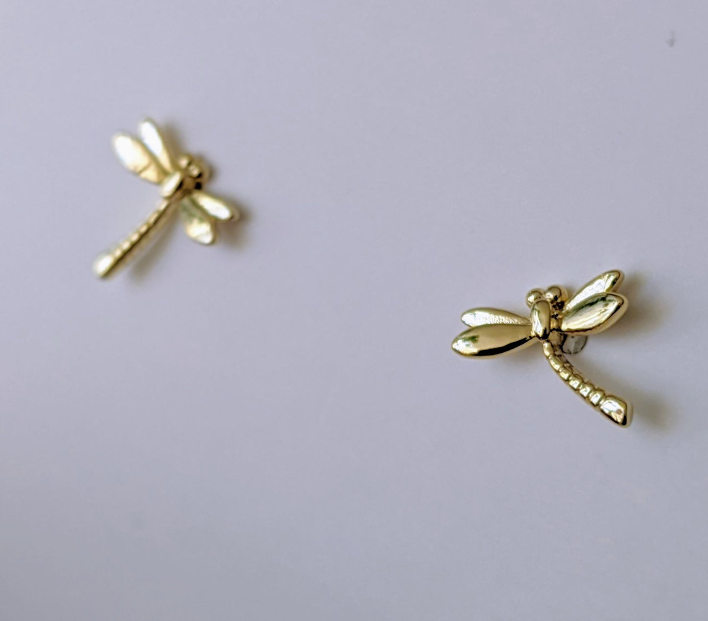 Dragonfly Stud Earrings- Gold