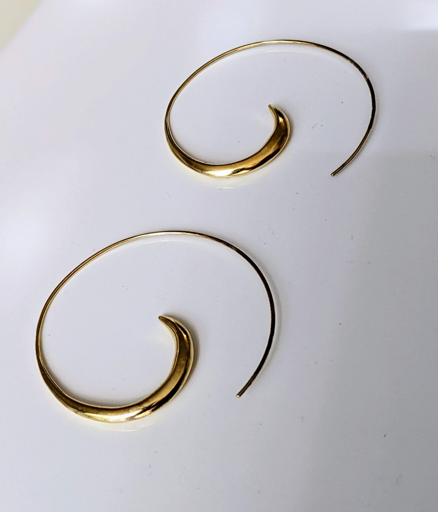 Gold Plated Spiral Hoop - XL