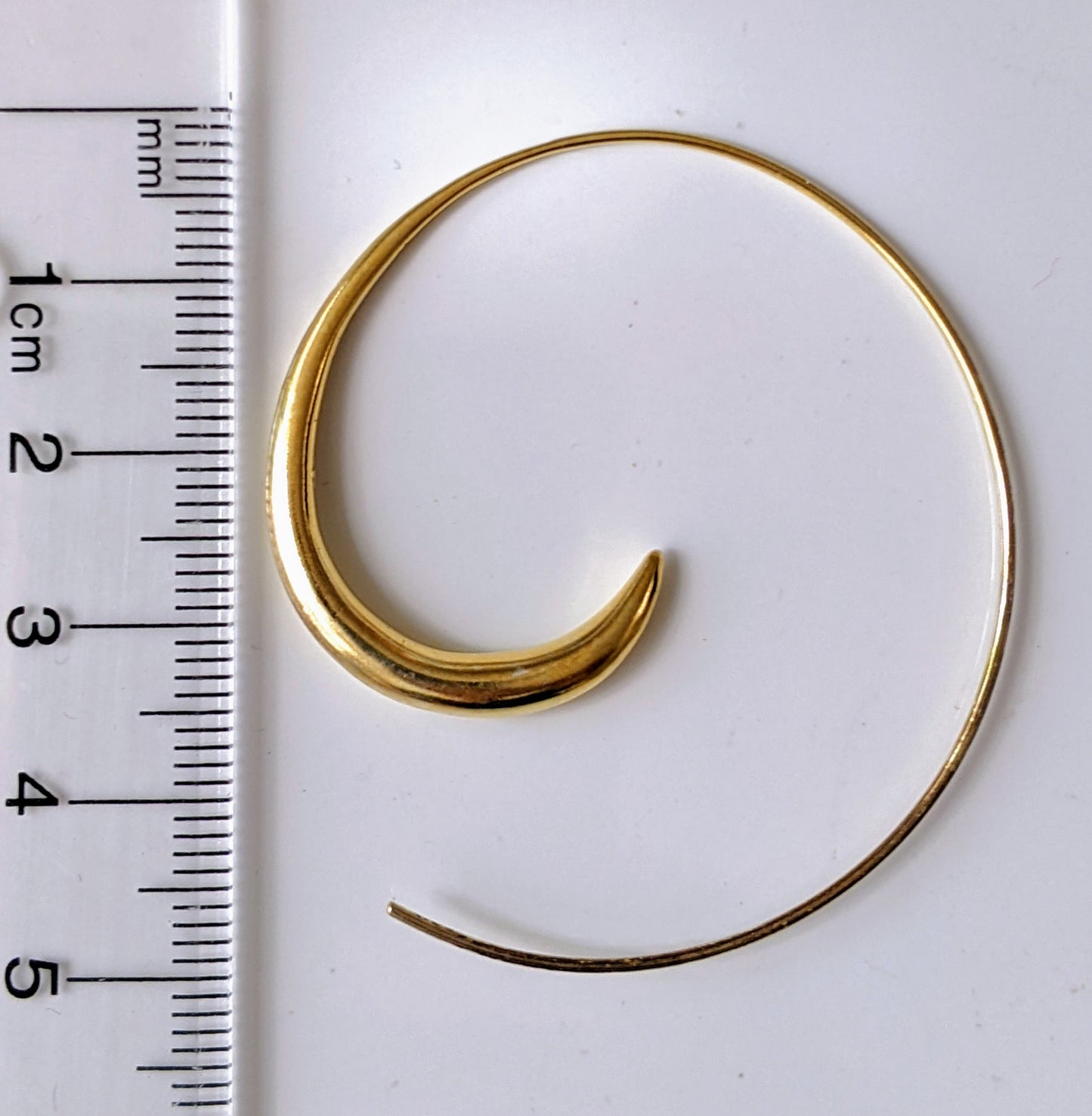 Gold Plated Spiral Hoop - XL