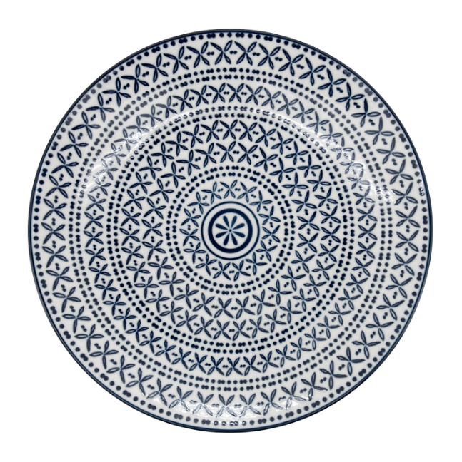 Blue Stitch Porcelain Plate