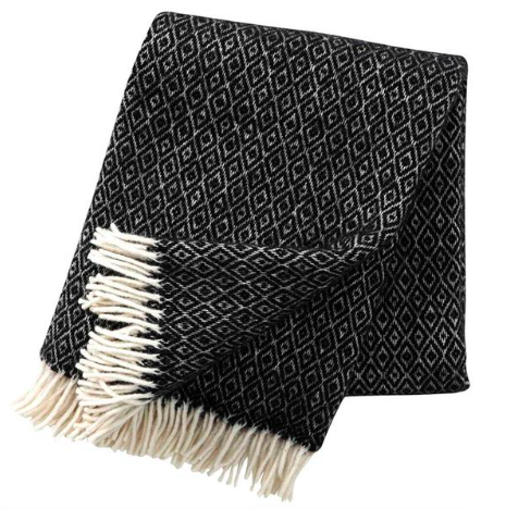 Stella Woollen Throw- Black & White