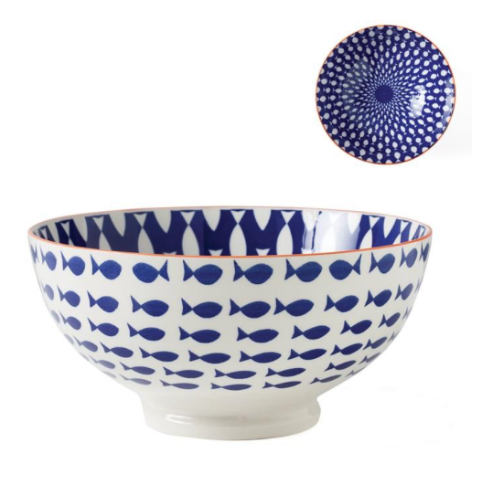 Fish Bowl Porcelain - 56 oz 8" Diameter