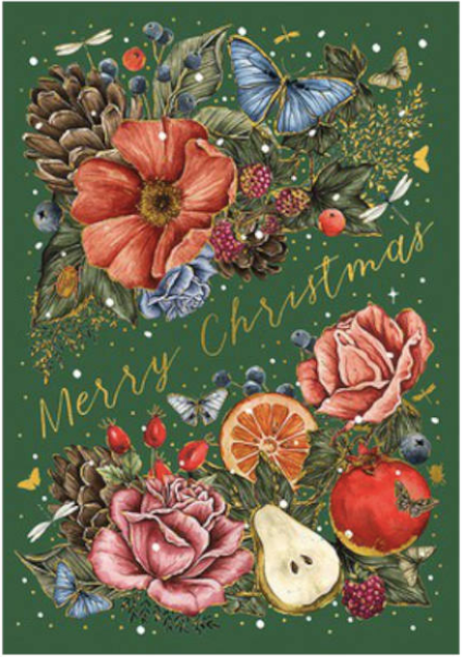 WINTER OPULENCE CHRISTMAS CARD – FRUITS PINECONE