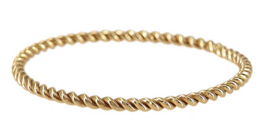 Gold Twisted stacking ring