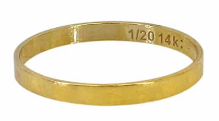 Gold Band flat stacking ring
