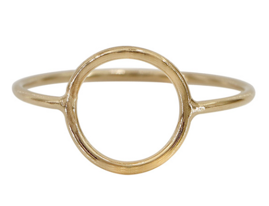Gold Sol Circle Ring