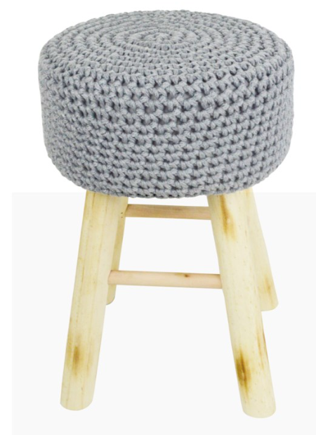 Knitted Stool Grey