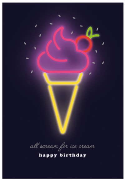 All scream for ice cream - Birthday card