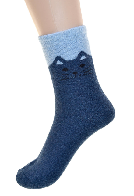 Cat Socks- Blue