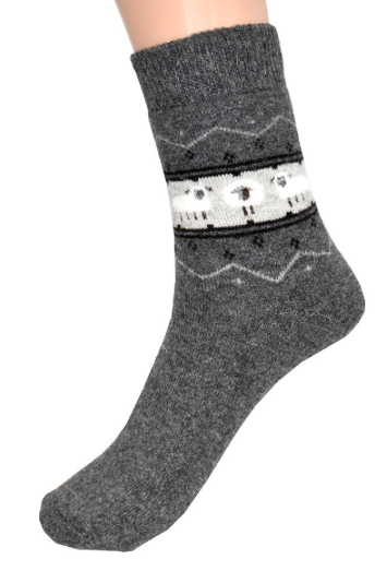Bo Peep Sheep Socks- Grey