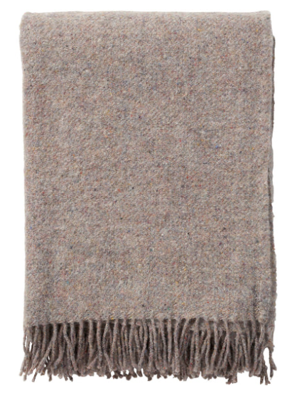 Earth Light Grey Recycled Wool & Lambswool Throw