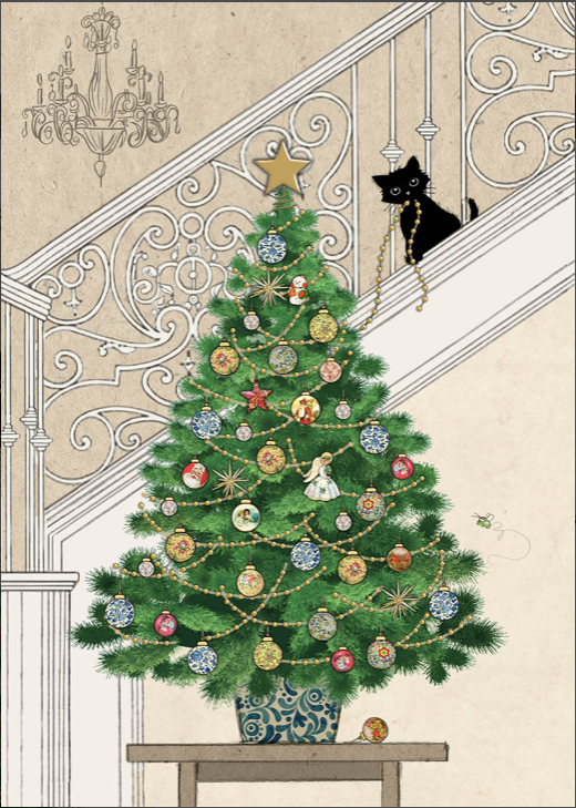 Fancy Kitty Christmas Card