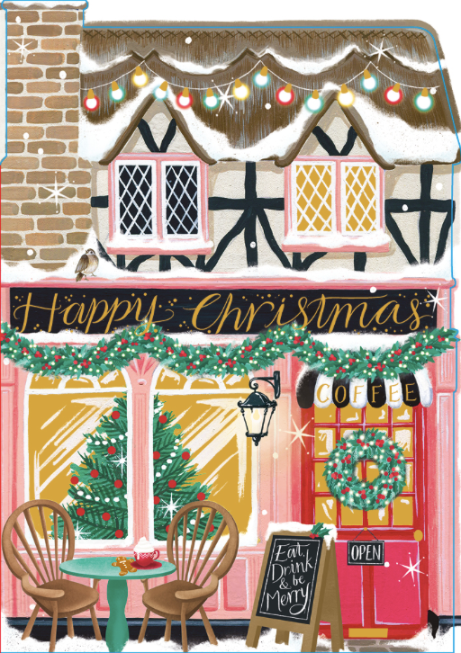 Happy Christmas Cafe Card