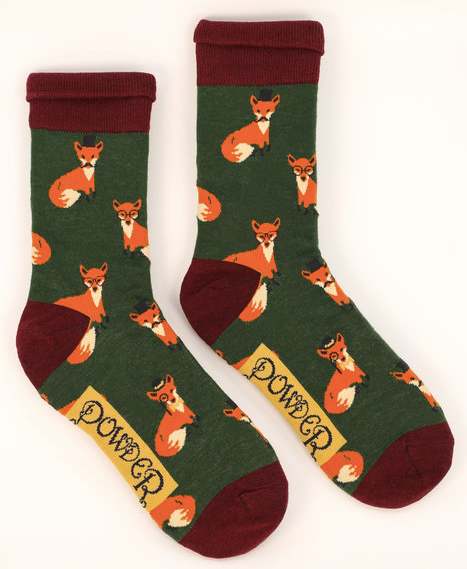 Men's Esteemed Fox Print Socks