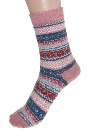 Pink Winter Sock- Ladies