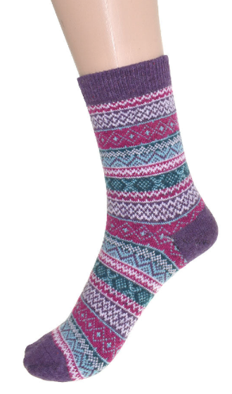 Purple Winter Sock- Ladies
