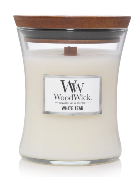 Woodwick White Teak Candle