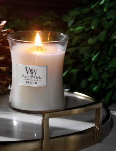 Woodwick White Teak Candle