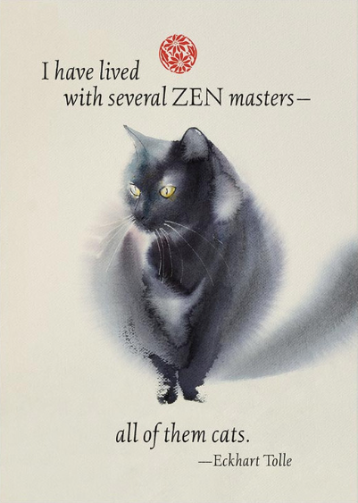 Zen Master Cat Greeting Card