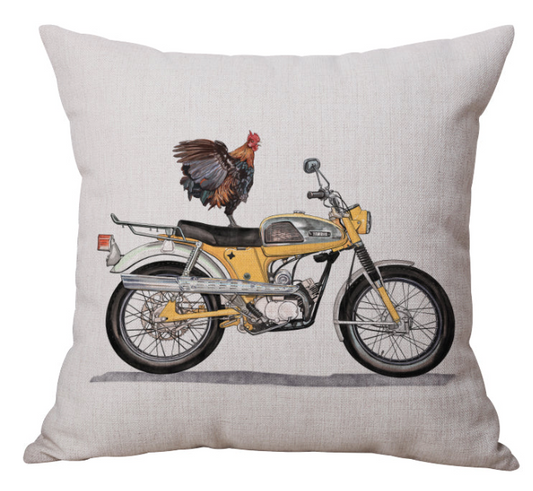 Rooster Motorcycle Pillow