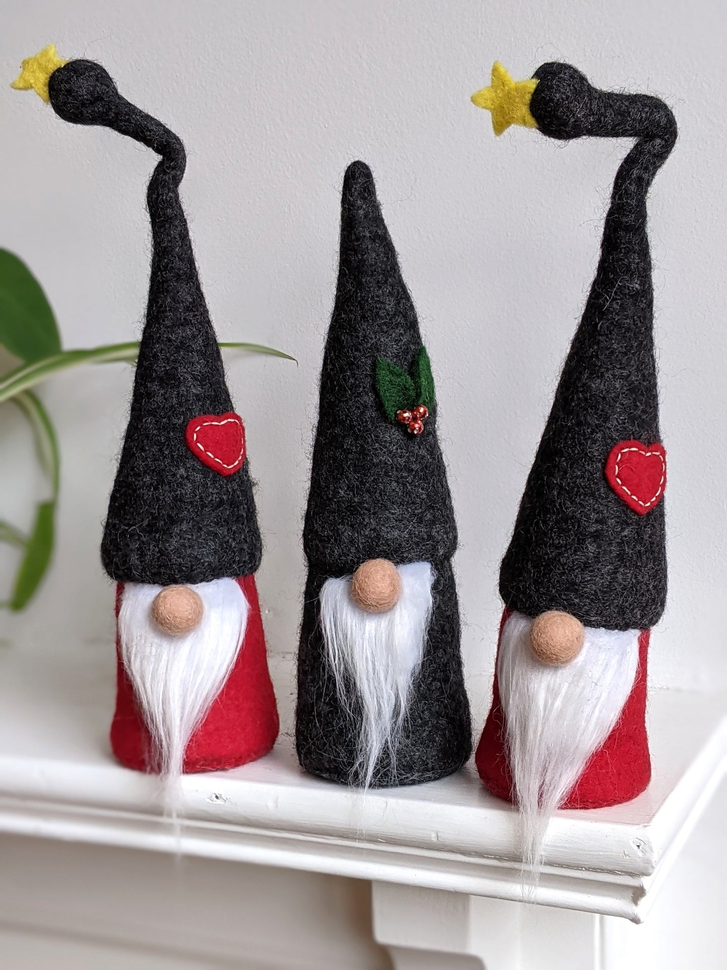 Nordic Gnome Holiday Decor - Red Heart